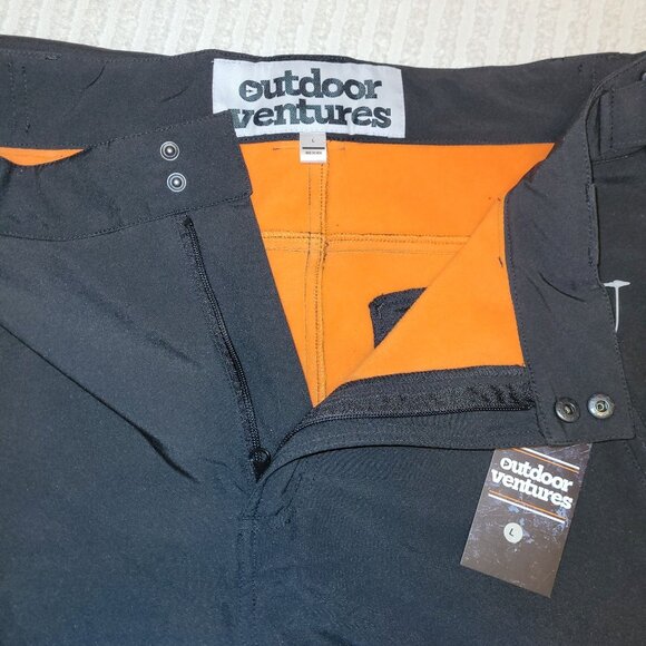 NWT Outdoor Ventures Black Fleece Lined Water Resistant Elastic Snow  Men Size L - Picture 3 of 10
